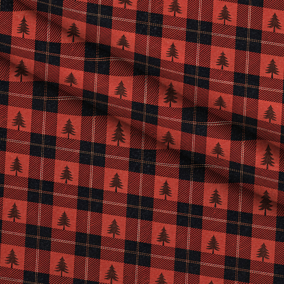 Lumberjack Lodge Pattern 5 Minky Fabric — plush minky folded close-up preview (mv-minky-v1:lying)