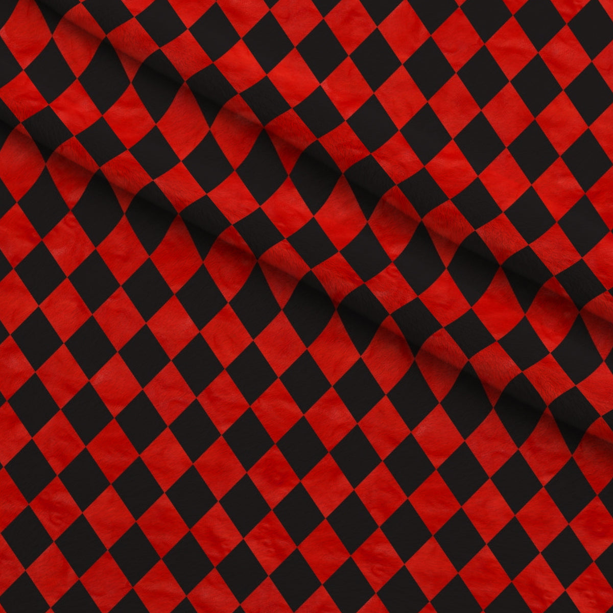 Mad Hatter Harlequin Pattern 10 Minky Fabric — plush minky folded close-up preview (mv-minky-v1:lying)