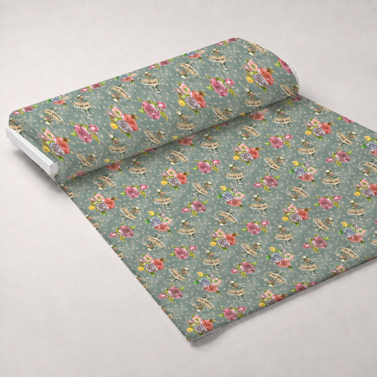 Mad Hatter Harlequin Pattern 6 Minky Fabric — plush minky unrolled bolt preview (mv-minky-v1:bolt)