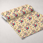 Mad Hatter Harlequin Pattern 9 Minky Fabric — plush minky unrolled bolt preview (mv-minky-v1:bolt)
