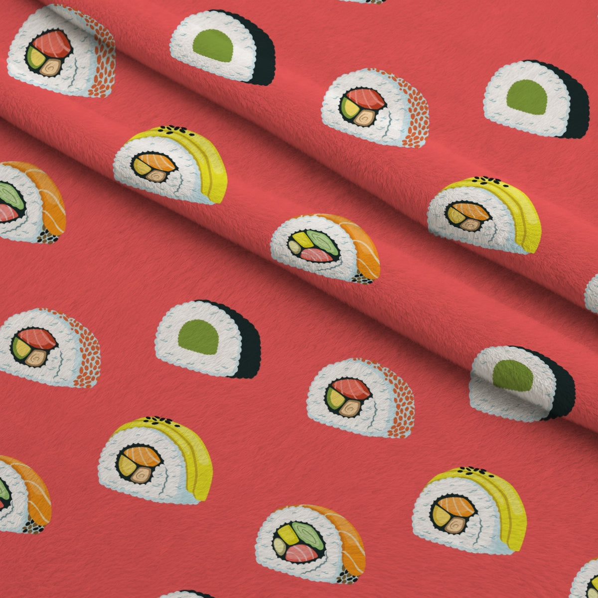 Maki Medley Pattern 1 Minky Fabric — plush minky folded close-up preview (mv-minky-v1:lying)