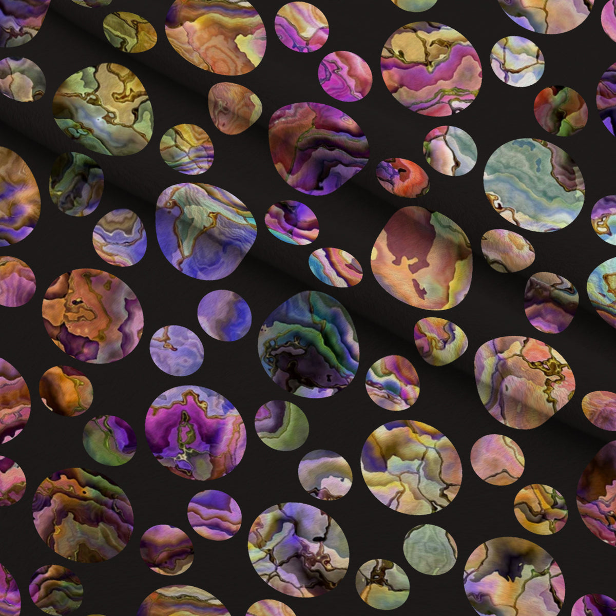 Marbled Opal Pattern 26 Minky Fabric — plush minky folded close-up preview (mv-minky-v1:lying)