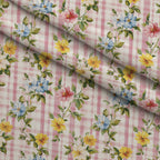 Meadow Garden Gingham Pattern 2 Minky Fabric — plush minky folded close-up preview (mv-minky-v1:lying)