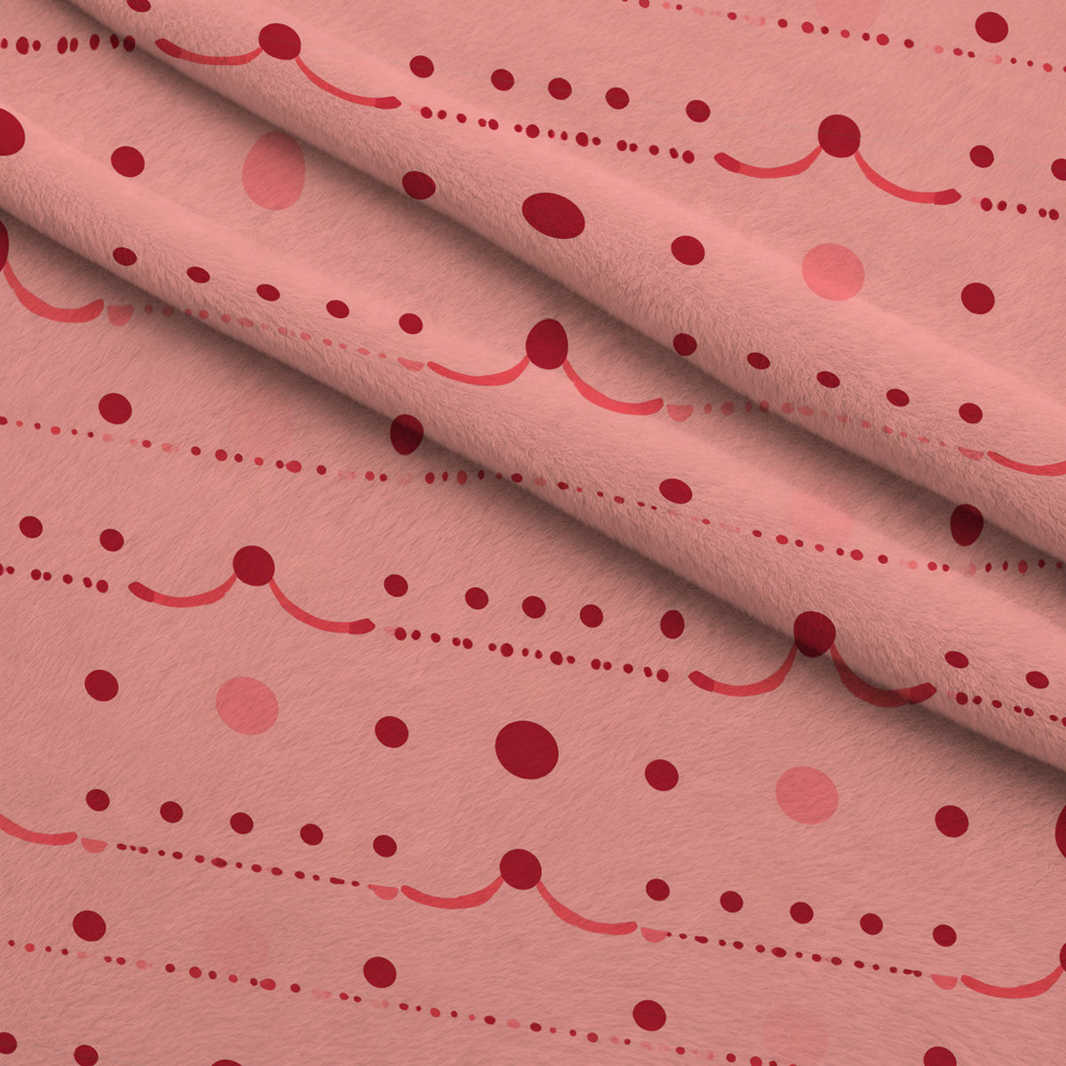 Merry Mistletoe Glow Pattern 1 Minky Fabric — plush minky folded close-up preview (mv-minky-v1:lying)