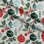 Merry Mistletoe Glow Pattern 10 Minky Fabric — plush minky folded close-up preview (mv-minky-v1:lying)