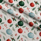 Merry Mistletoe Glow Pattern 11 Minky Fabric — plush minky folded close-up preview (mv-minky-v1:lying)