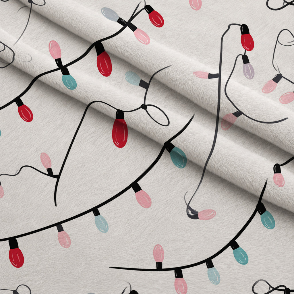 Merry Mistletoe Glow Pattern 12 Minky Fabric — plush minky folded close-up preview (mv-minky-v1:lying)