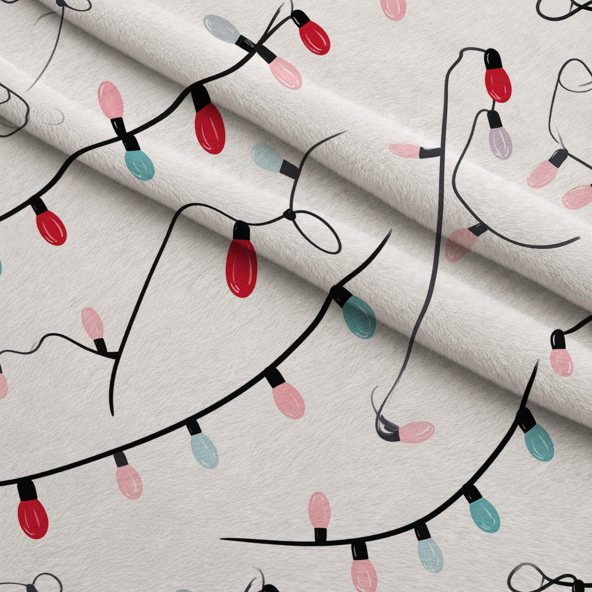 Merry Mistletoe Glow Pattern 12 Minky Fabric — plush minky folded close-up preview (mv-minky-v1:lying)