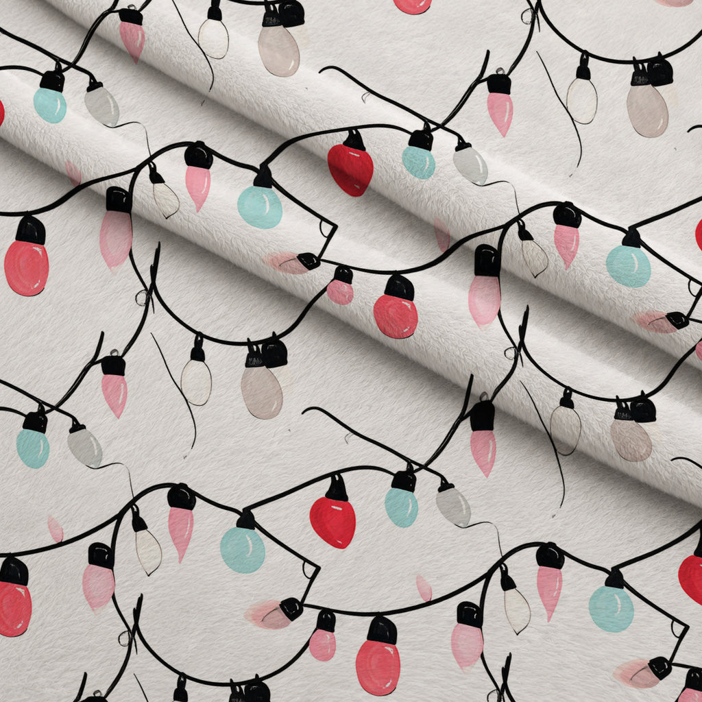 Merry Mistletoe Glow Pattern 13 Minky Fabric — plush minky folded close-up preview (mv-minky-v1:lying)