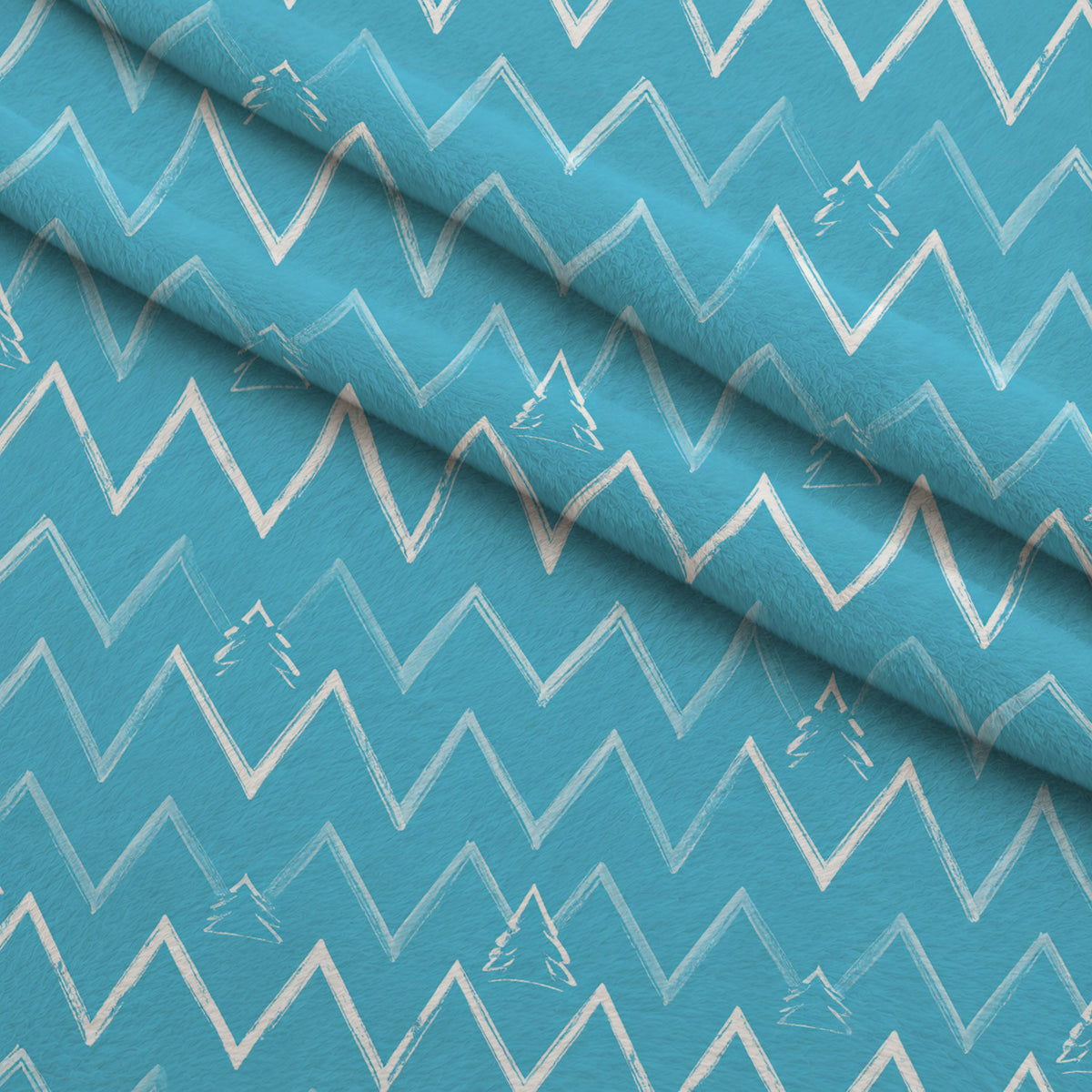 Merry Mistletoe Glow Pattern 20 Minky Fabric — plush minky folded close-up preview (mv-minky-v1:lying)