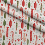 Merry Mistletoe Glow Pattern 3 Minky Fabric — plush minky folded close-up preview (mv-minky-v1:lying)