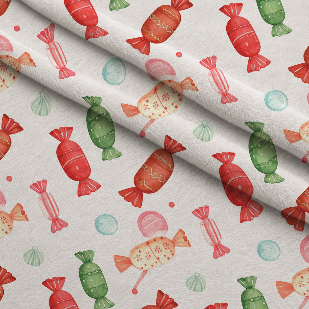 Merry Mistletoe Glow Pattern 4 Minky Fabric — plush minky folded close-up preview (mv-minky-v1:lying)