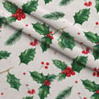 Merry Mistletoe Glow Pattern 7 Minky Fabric — plush minky folded close-up preview (mv-minky-v1:lying)