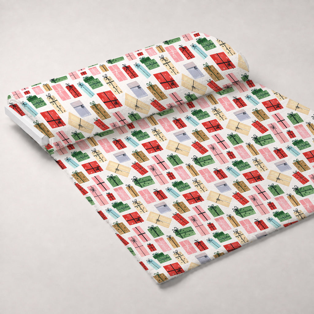 Merry Mistletoe Glow Pattern 8 Minky Fabric — plush minky unrolled bolt preview (mv-minky-v1:bolt)