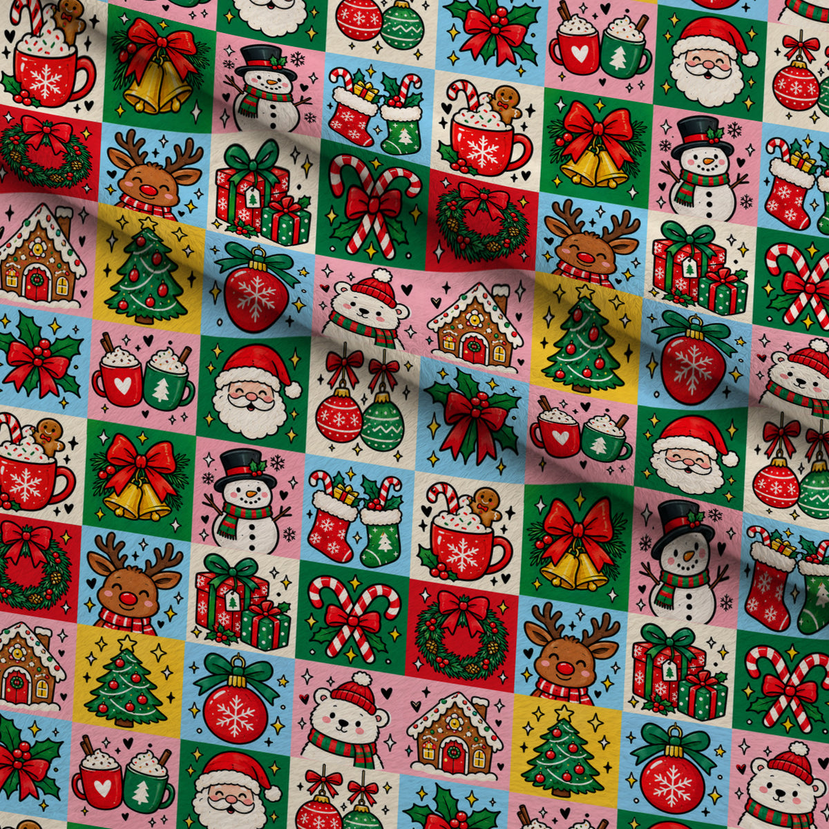Merry Motif Parade Pattern 1 Minky Fabric — plush minky folded close-up preview (mv-minky-v1:lying)