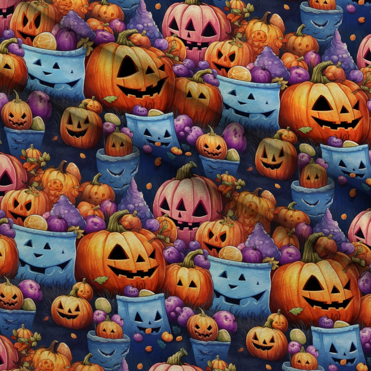 Midnight Familiars Pattern 37 Minky Fabric — plush minky folded close-up preview (mv-minky-v1:lying)