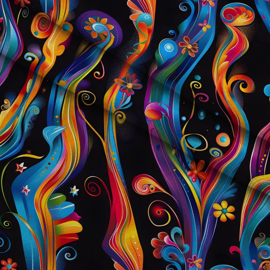 Midnight Fiesta Pattern 16 Minky Fabric — plush minky folded close-up preview (mv-minky-v1:lying)