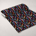 Midnight Fiesta Pattern 5 Minky Fabric — plush minky unrolled bolt preview (mv-minky-v1:bolt)