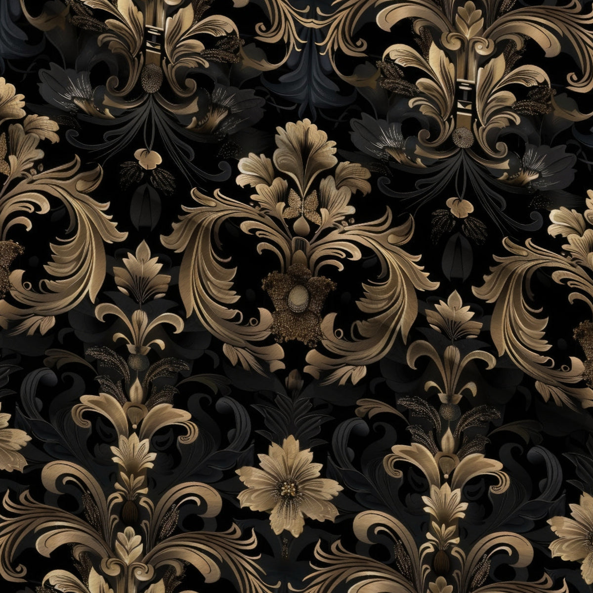 Midnight Filigree Pattern 11 Minky Fabric — plush minky folded close-up preview (mv-minky-v1:lying)
