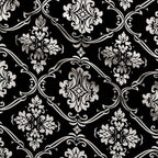 Midnight Filigree Pattern 2 Minky Fabric — plush minky folded close-up preview (mv-minky-v1:lying)
