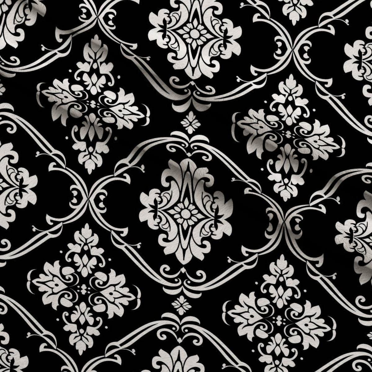 Midnight Filigree Pattern 2 Minky Fabric — plush minky folded close-up preview (mv-minky-v1:lying)