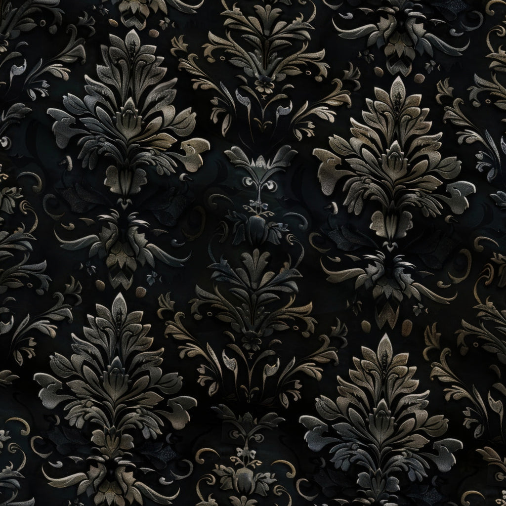 Midnight Filigree Pattern 3 Minky Fabric — plush minky folded close-up preview (mv-minky-v1:lying)