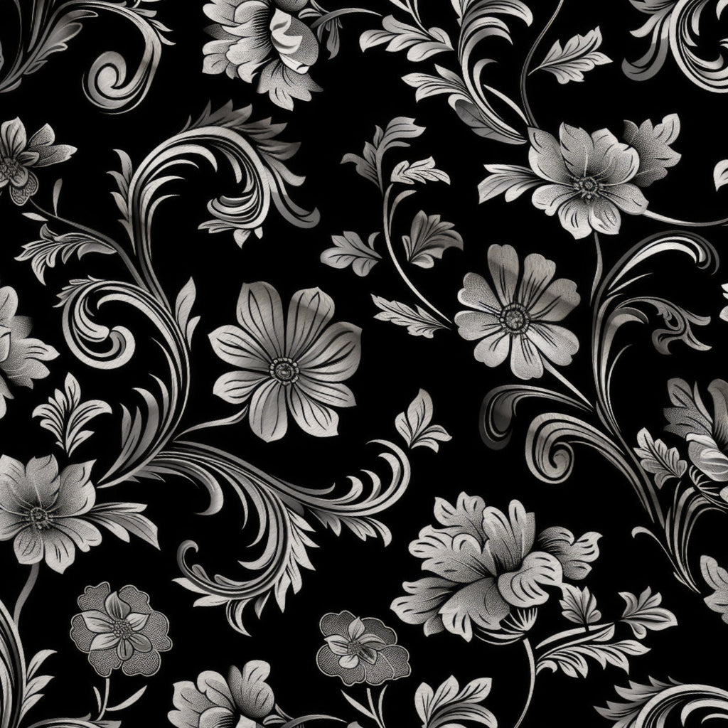 Midnight Filigree Pattern 5 Minky Fabric — plush minky folded close-up preview (mv-minky-v1:lying)