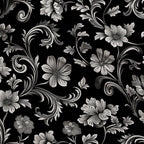 Midnight Filigree Pattern 5 Minky Fabric — plush minky folded close-up preview (mv-minky-v1:lying)