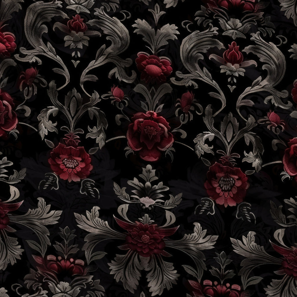 Midnight Filigree Pattern 6 Minky Fabric — plush minky folded close-up preview (mv-minky-v1:lying)