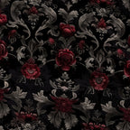 Midnight Filigree Pattern 6 Minky Fabric — plush minky folded close-up preview (mv-minky-v1:lying)
