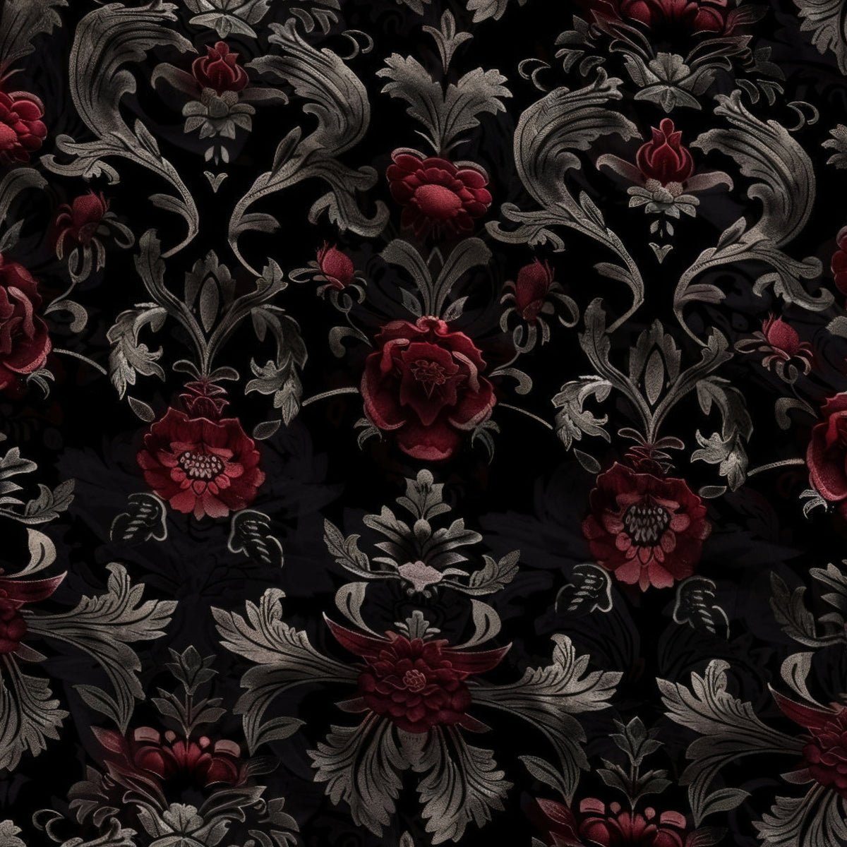 Midnight Filigree Pattern 6 Minky Fabric — plush minky folded close-up preview (mv-minky-v1:lying)