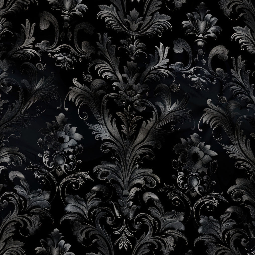 Midnight Filigree Pattern 8 Minky Fabric — plush minky folded close-up preview (mv-minky-v1:lying)