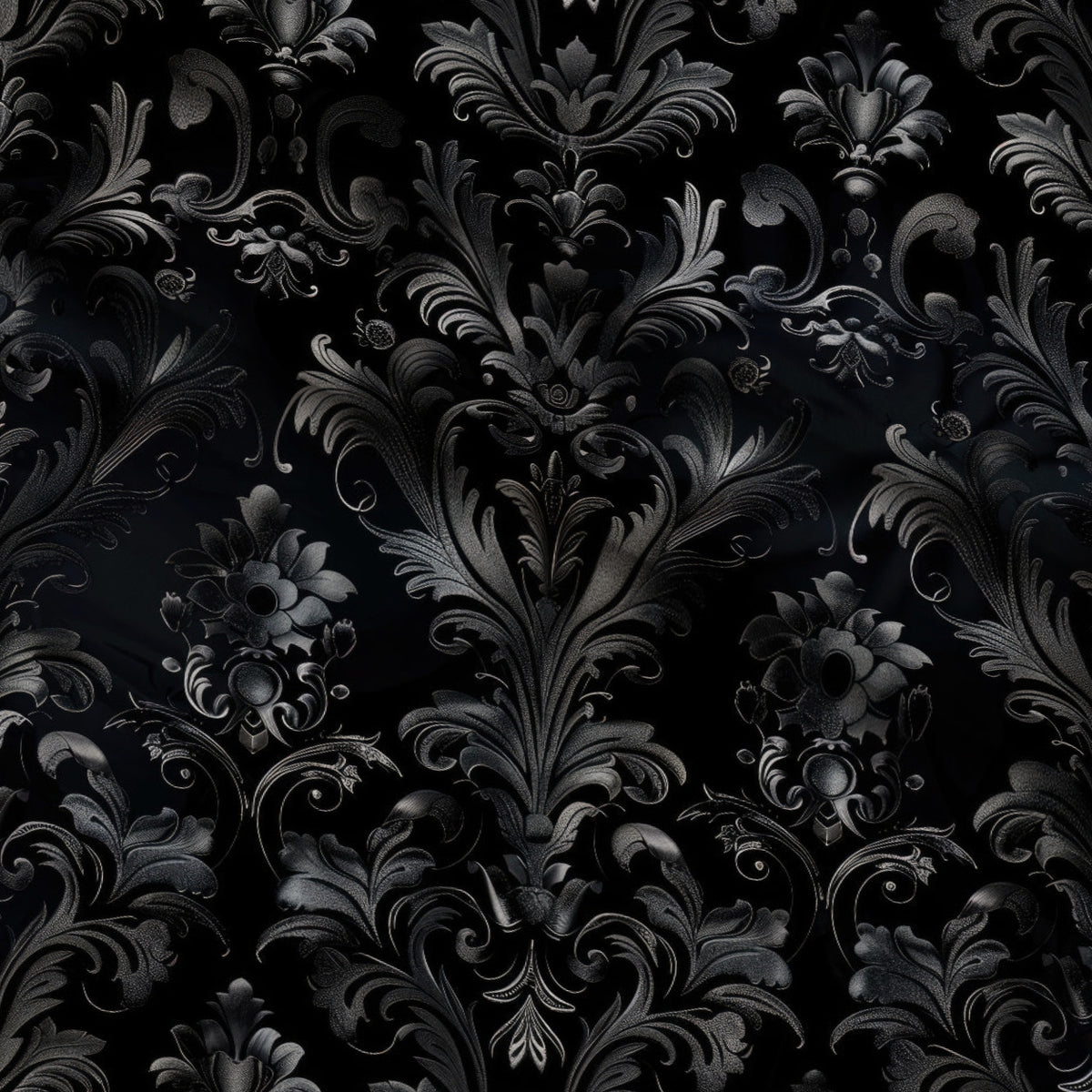Midnight Filigree Pattern 8 Minky Fabric — plush minky folded close-up preview (mv-minky-v1:lying)