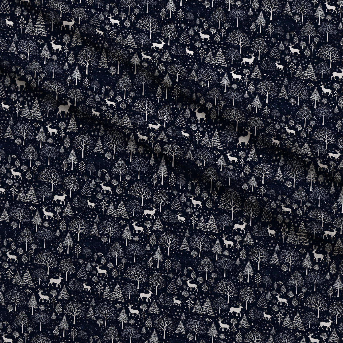 Midnight Forest Pattern 1 Minky Fabric — plush minky folded close-up preview (mv-minky-v1:lying)