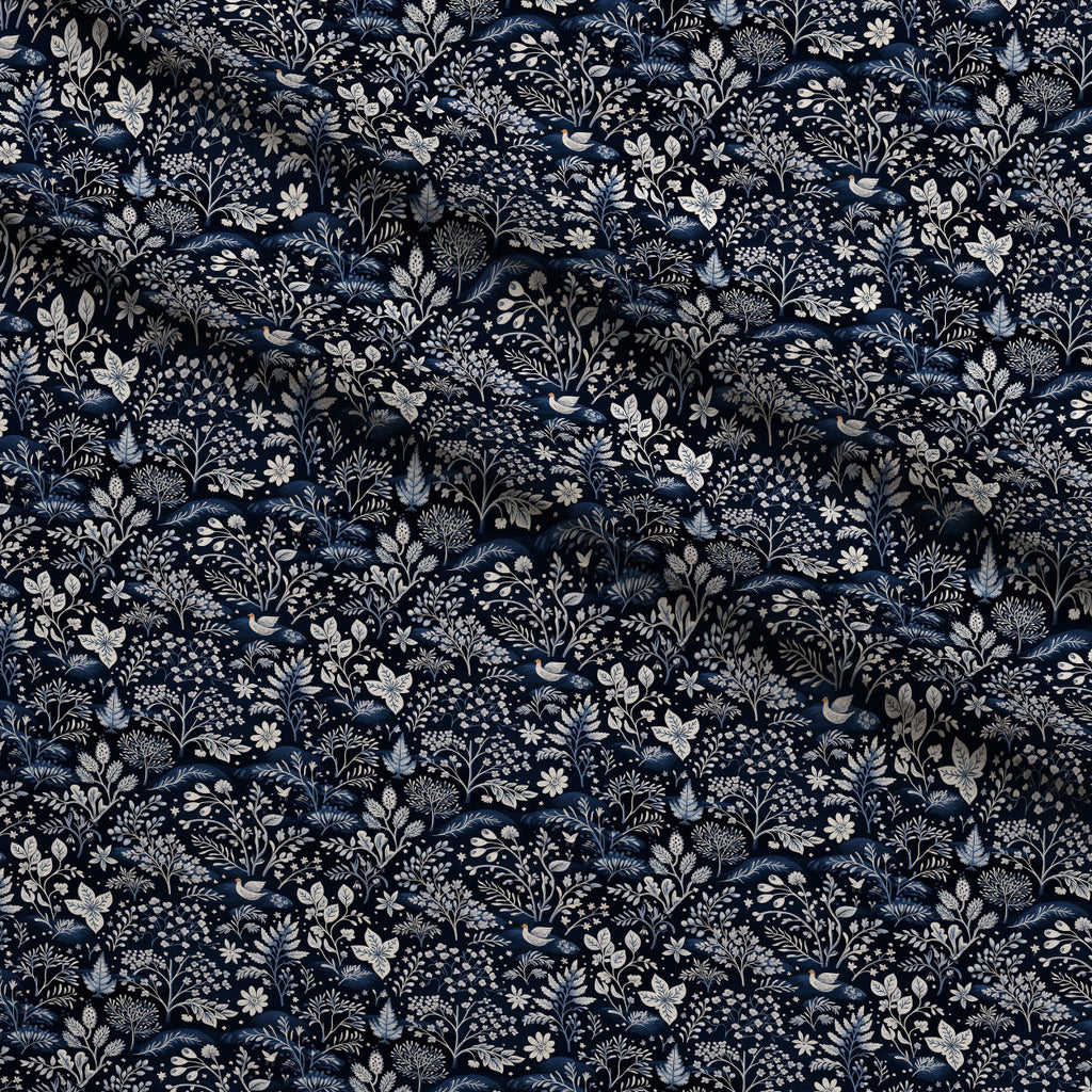 Midnight Forest Pattern 10 Minky Fabric — plush minky folded close-up preview (mv-minky-v1:lying)