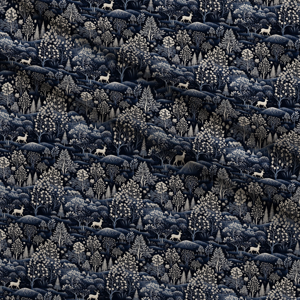 Midnight Forest Pattern 3 Minky Fabric — plush minky folded close-up preview (mv-minky-v1:lying)