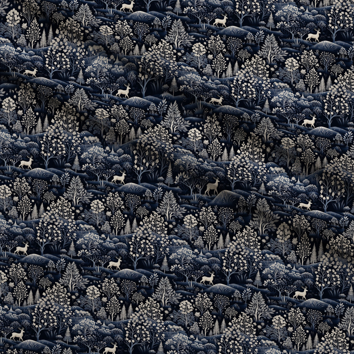 Midnight Forest Pattern 3 Minky Fabric — plush minky folded close-up preview (mv-minky-v1:lying)