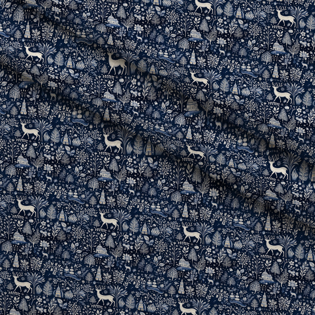 Midnight Forest Pattern 4 Minky Fabric — plush minky folded close-up preview (mv-minky-v1:lying)