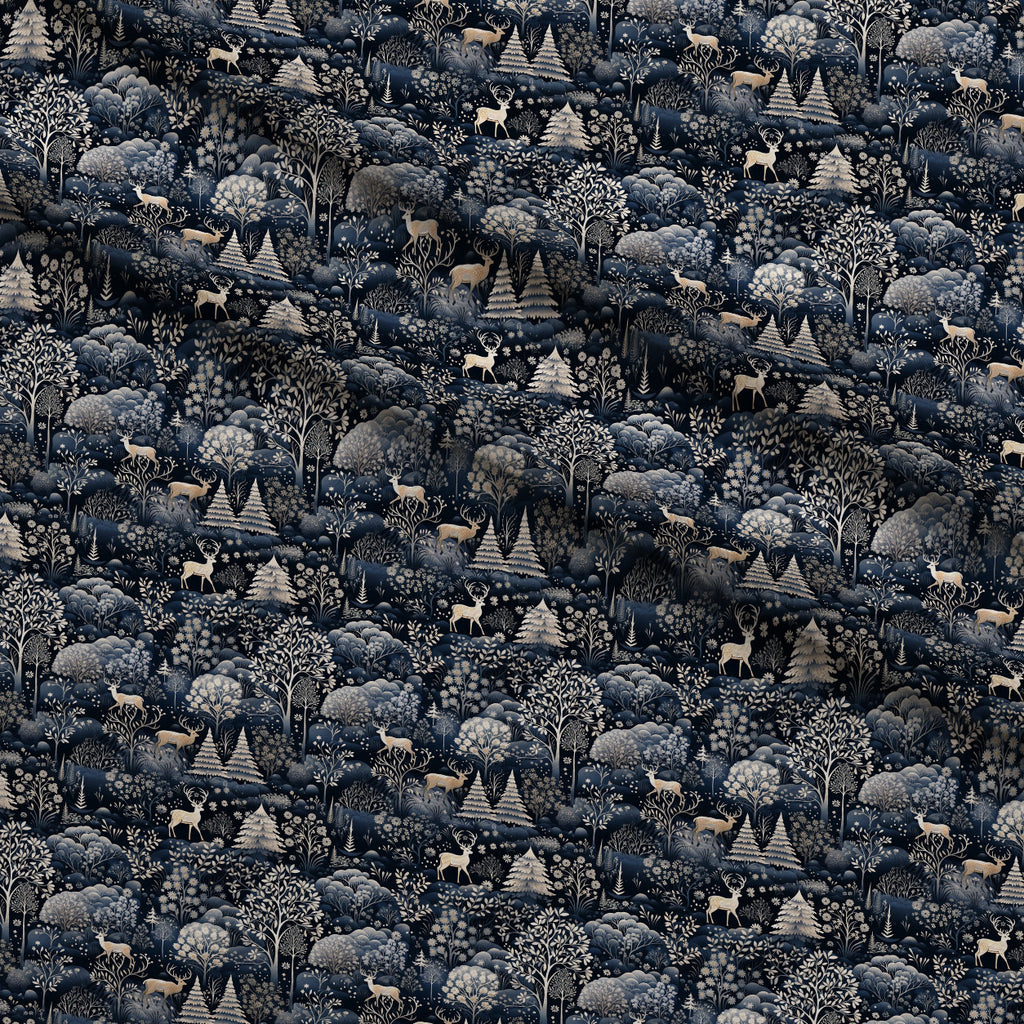 Midnight Forest Pattern 6 Minky Fabric — plush minky folded close-up preview (mv-minky-v1:lying)