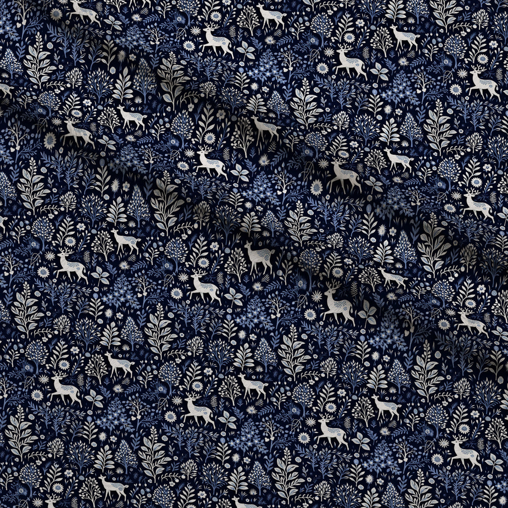 Midnight Forest Pattern 7 Minky Fabric — plush minky folded close-up preview (mv-minky-v1:lying)