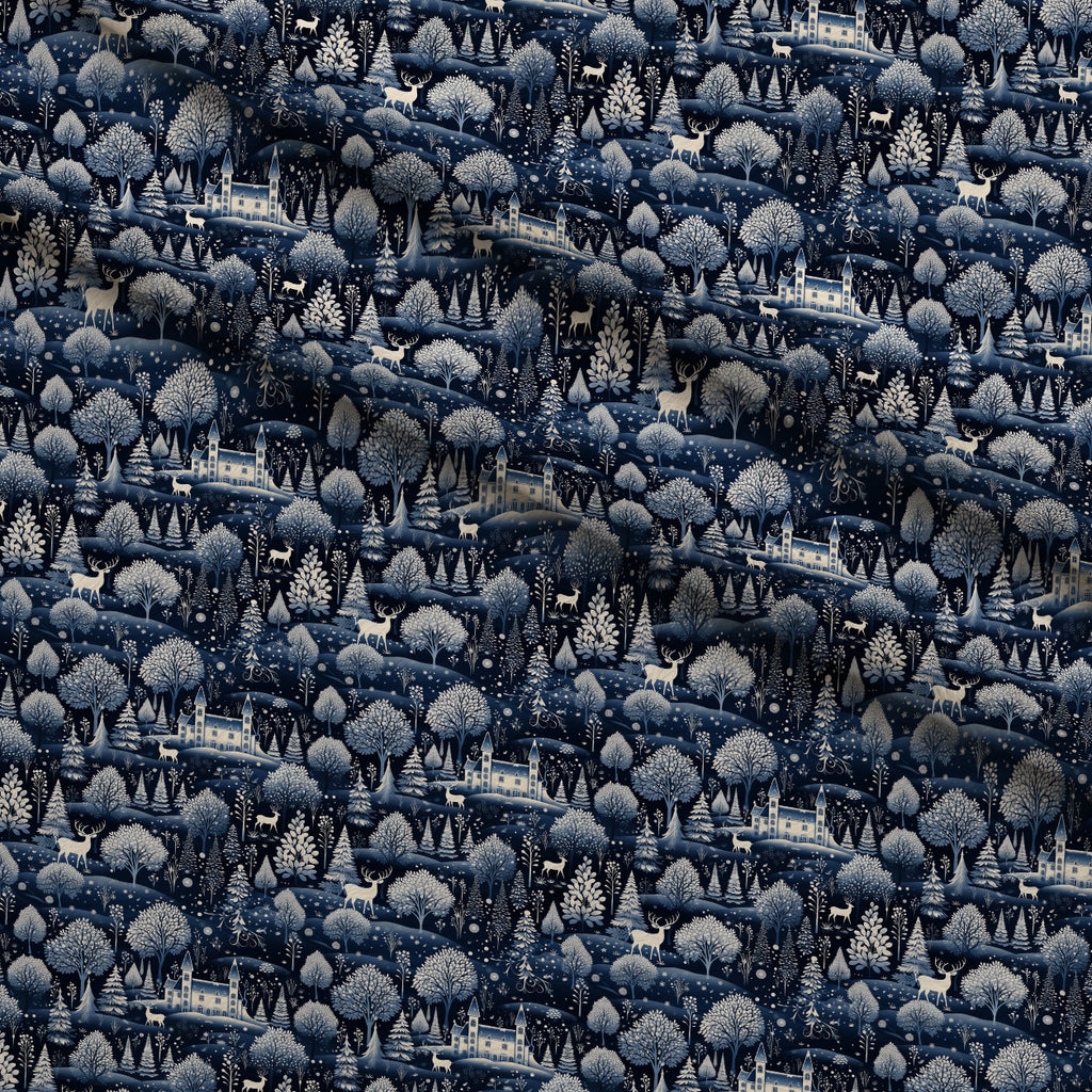 Midnight Forest Pattern 8 Minky Fabric — plush minky folded close-up preview (mv-minky-v1:lying)