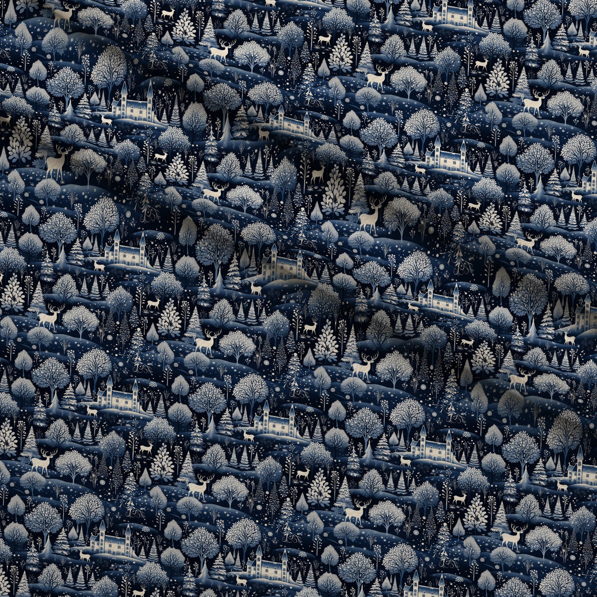 Midnight Forest Pattern 8 Minky Fabric — plush minky folded close-up preview (mv-minky-v1:lying)