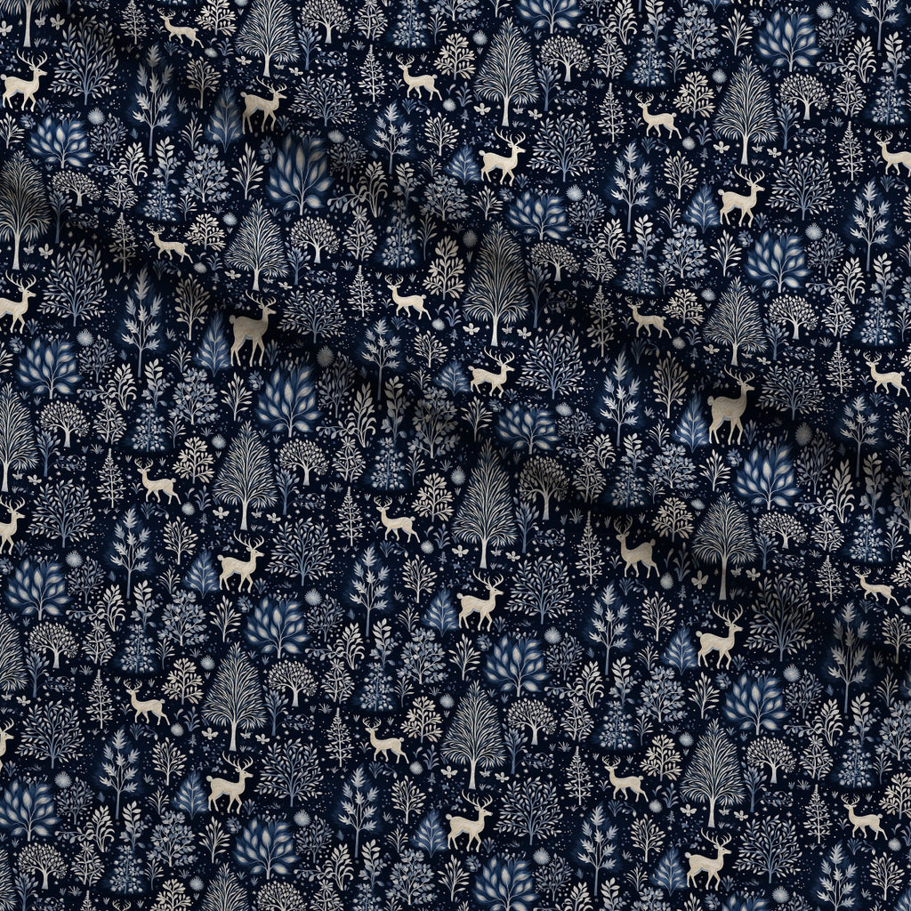 Midnight Forest Pattern 9 Minky Fabric — plush minky folded close-up preview (mv-minky-v1:lying)