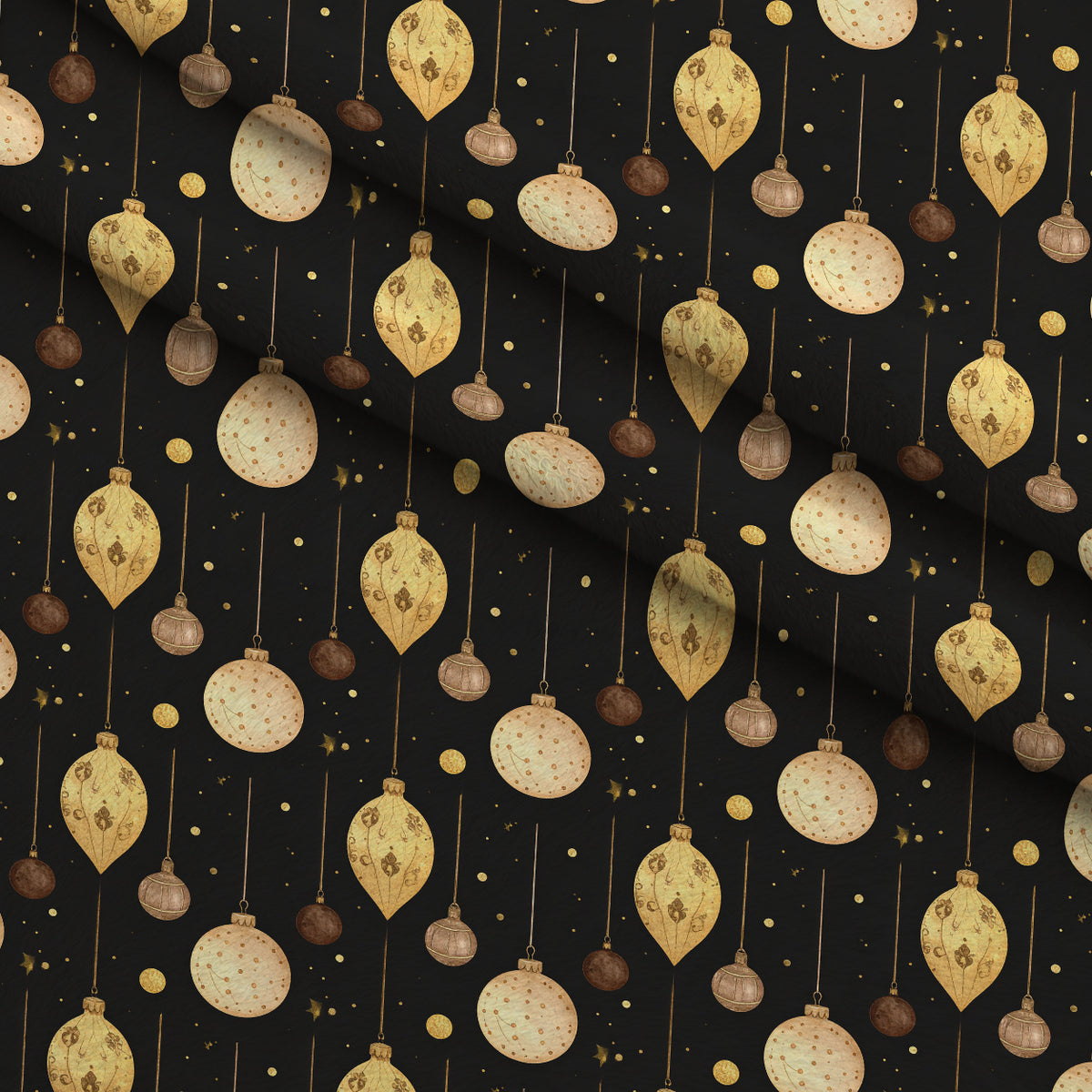 Midnight Gilded Noel Pattern 13 Minky Fabric — plush minky folded close-up preview (mv-minky-v1:lying)