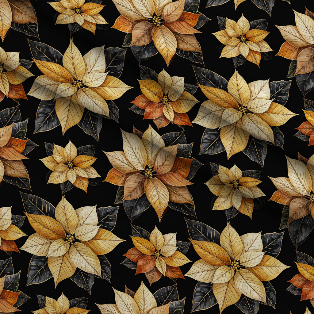 Midnight Gilded Noel Pattern 17 Minky Fabric — plush minky folded close-up preview (mv-minky-v1:lying)