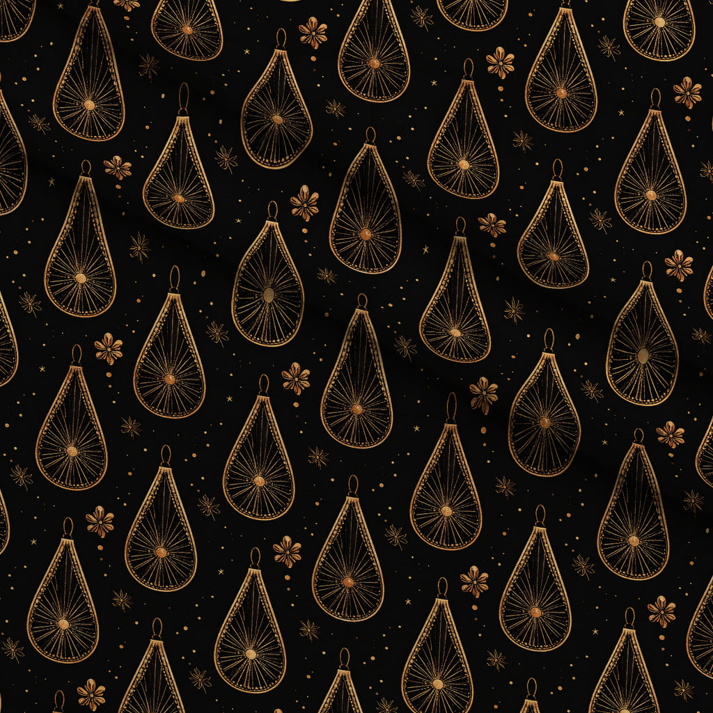Midnight Gilded Noel Pattern 19 Minky Fabric — plush minky folded close-up preview (mv-minky-v1:lying)
