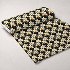 Midnight Gilded Noel Pattern 2 Minky Fabric — plush minky unrolled bolt preview (mv-minky-v1:bolt)