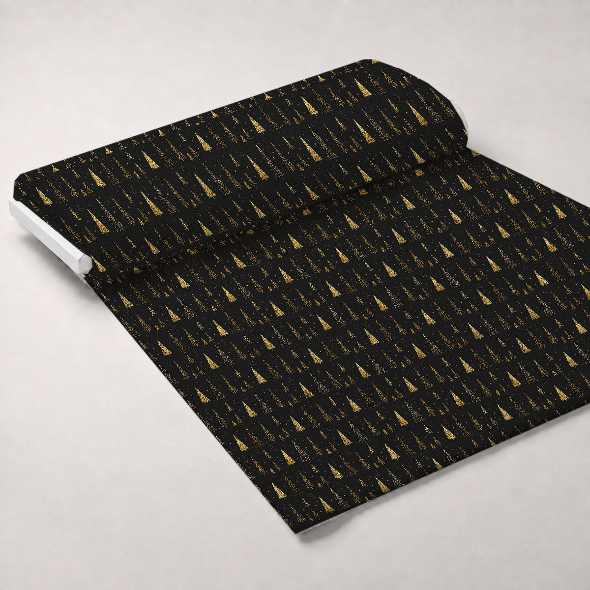 Midnight Gilded Noel Pattern 20 Minky Fabric — plush minky unrolled bolt preview (mv-minky-v1:bolt)