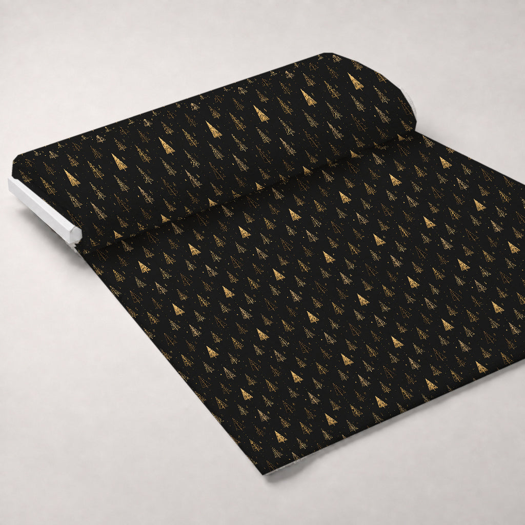 Midnight Gilded Noel Pattern 21 Minky Fabric — plush minky unrolled bolt preview (mv-minky-v1:bolt)