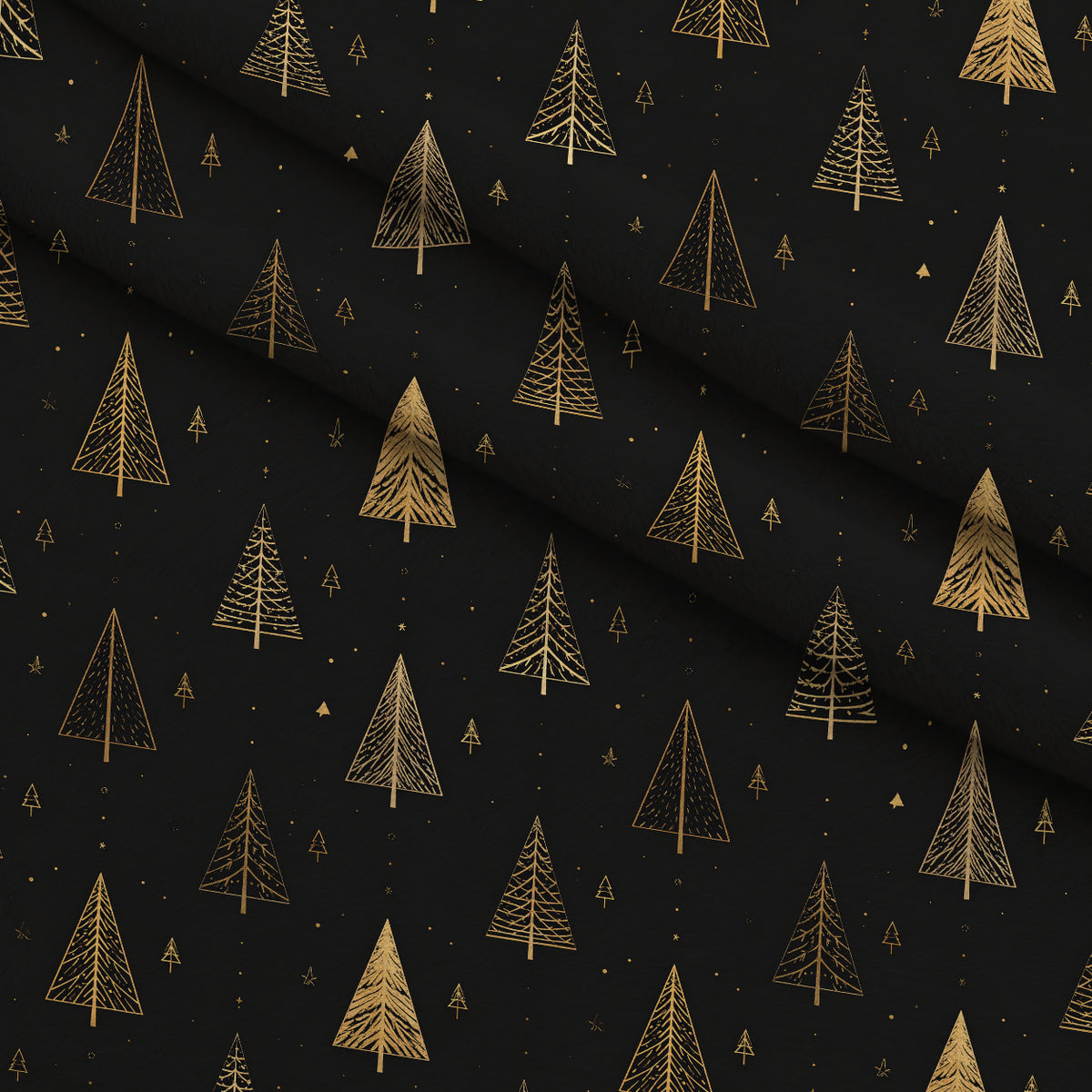 Midnight Gilded Noel Pattern 21 Minky Fabric — plush minky folded close-up preview (mv-minky-v1:lying)